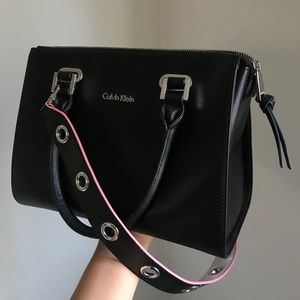 Medium Black Genuine leather Calvin Klein satchel